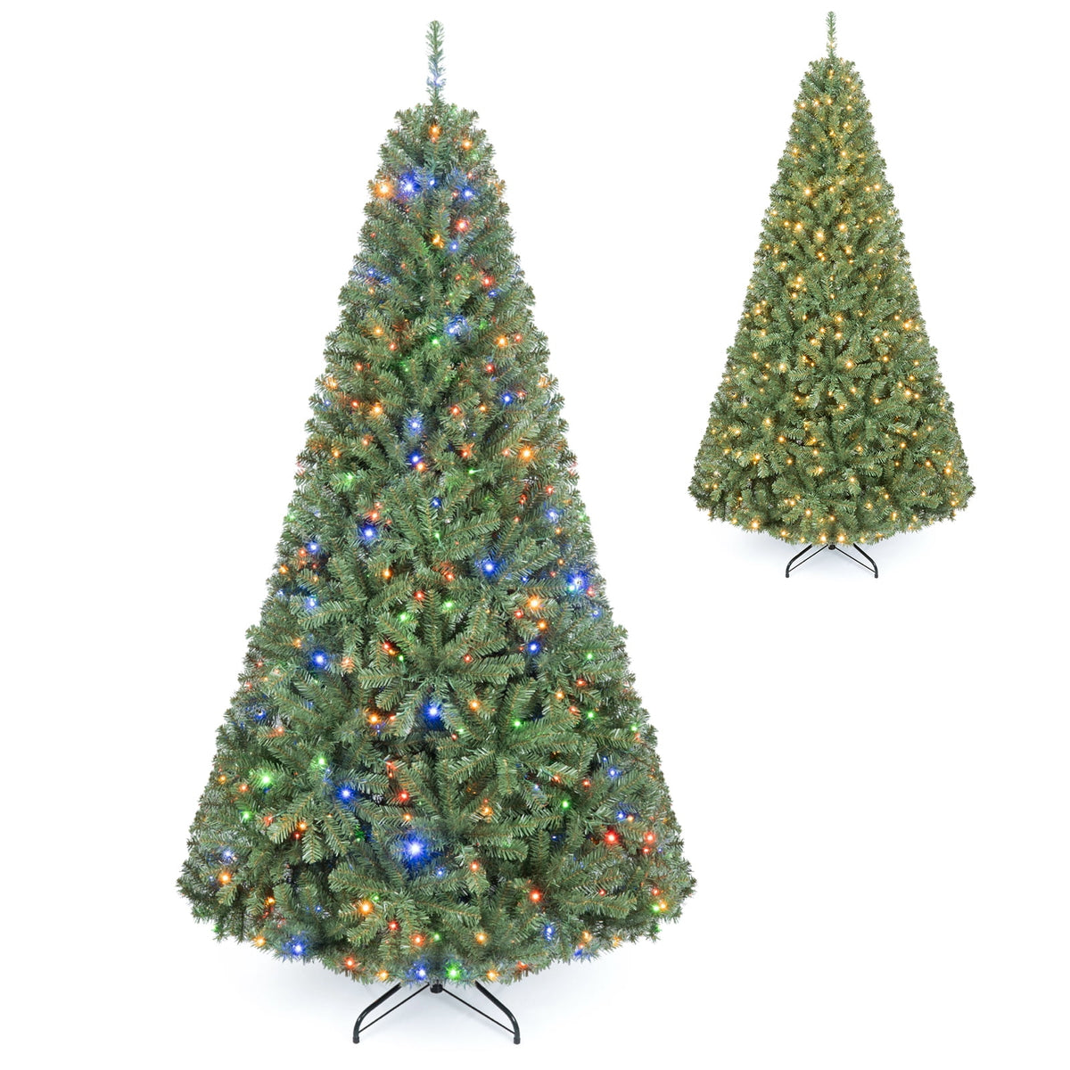 Costway 4 FT Pre-Lit Artificial Christmas Tree with 296 Dense Branch Tips, 100 LED Lights