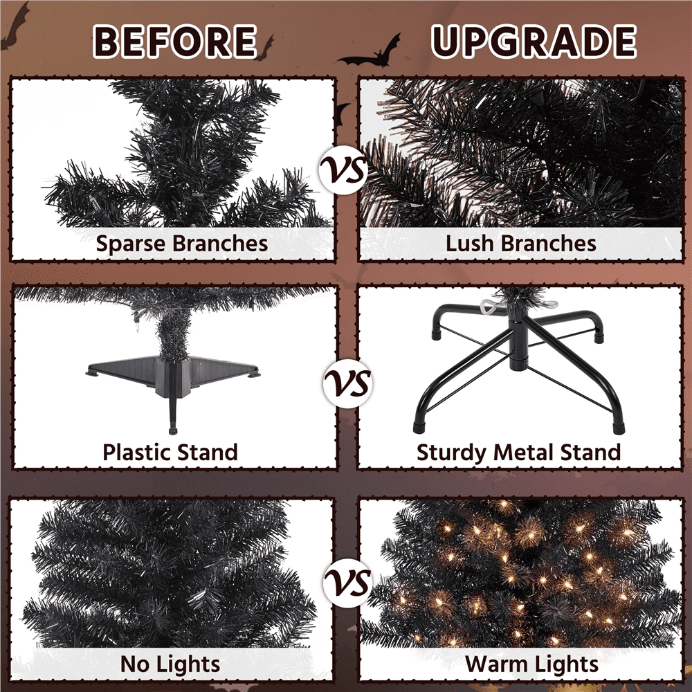 Alden Design 4ft Pre-lit Artificial Christmas Tree with 70 Incandescent Lights, Pink