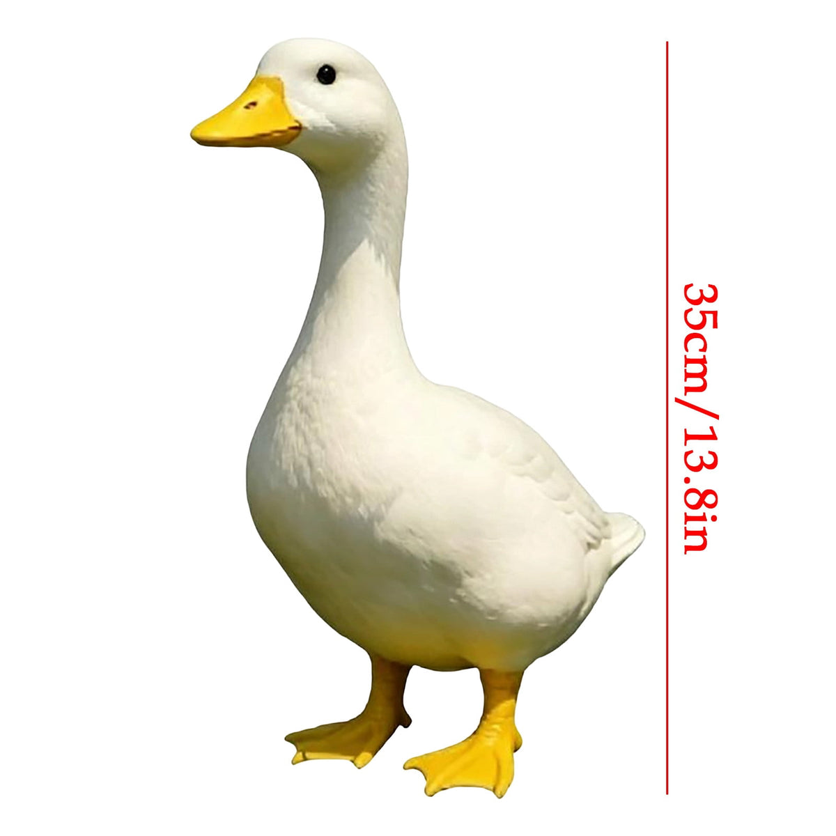 CHJK Hand-Painted Large Porch Goose Statue, Eye-catching Christmas Resin Goosey Ornaments Figurine, Compact Tabletop Ideal For Holiday Parties And Family Decor Must Have Christmas Gift