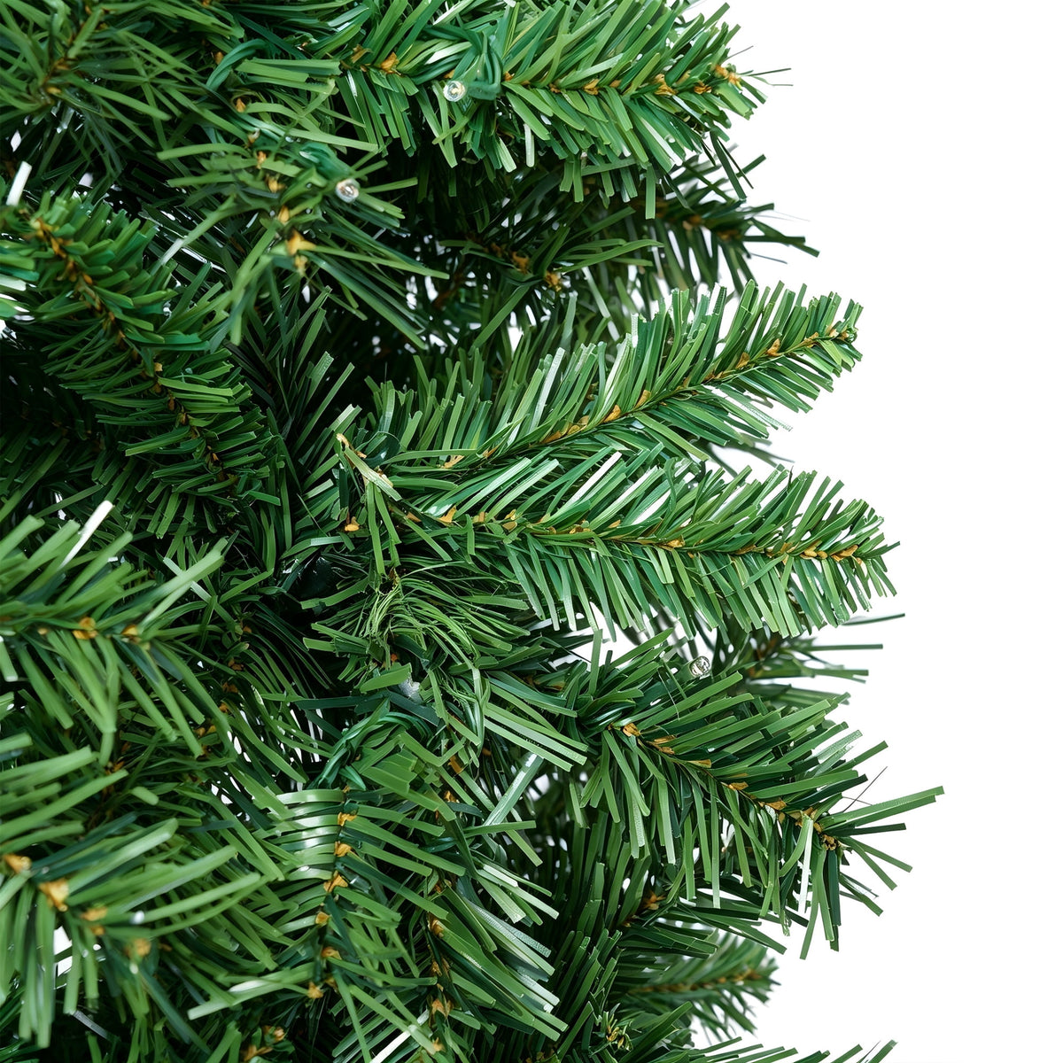 Firstness 7.5Ft Christmas Tree Crooked Neck, Prelit Artificial Xmas Tree with 400 Colorful Lights & 11 Modes, 1350 Branch Tips, Storage Bag, PVC Bendable Top Christmas Tree