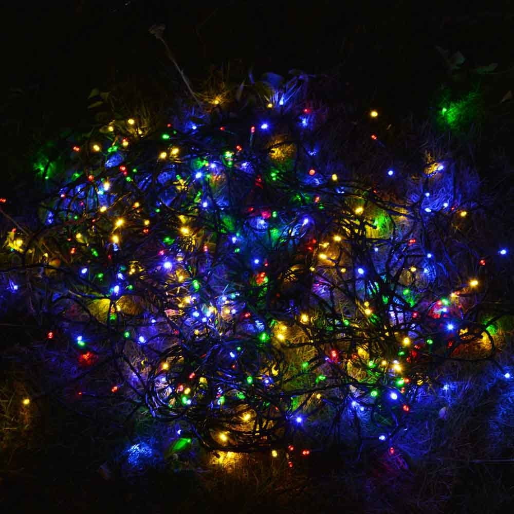 Somnr Christmas Lights Solar String Lights 72ft 200 LED Fairy Lights 8 Modes Ambiance Lighting for Outdoor Patio Lawn Landscape Garden Home Wedding (MultiColor)