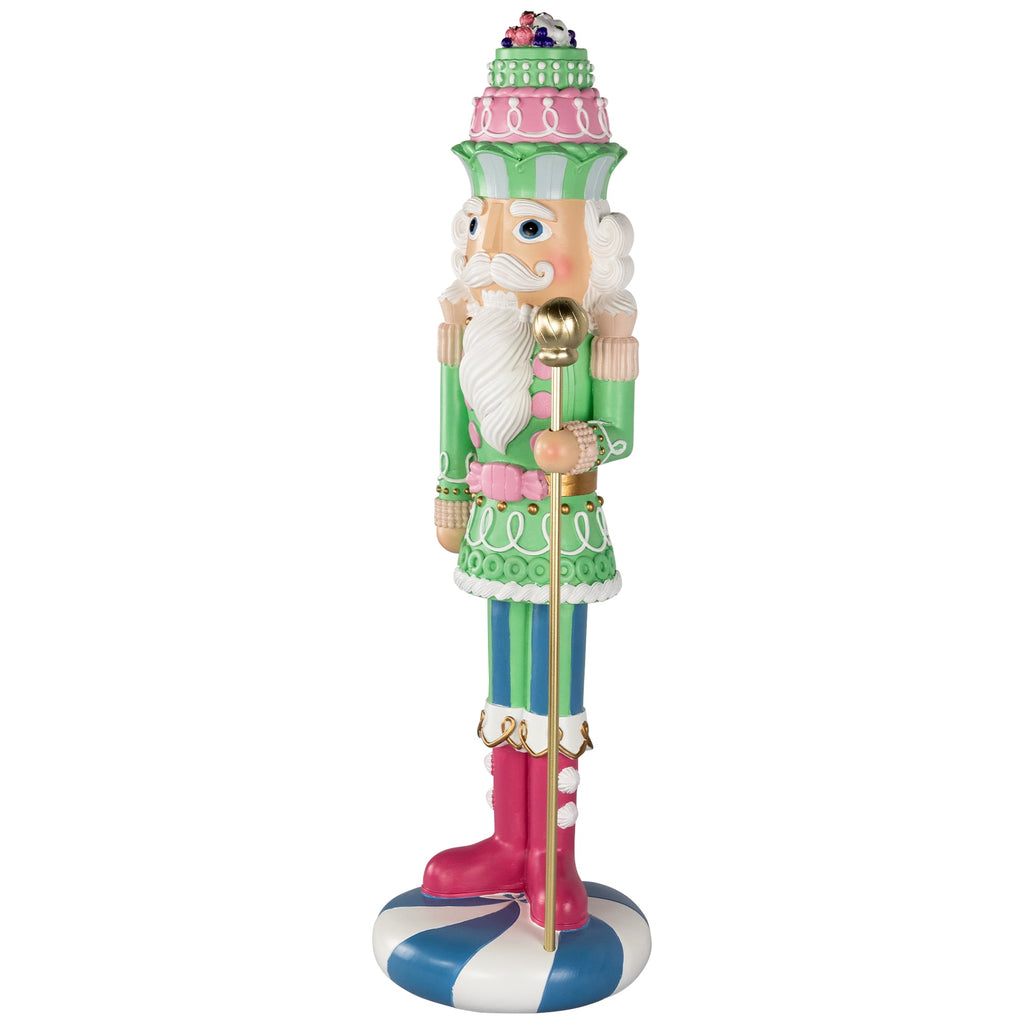 Northlight Pastel Christmas Candy Nutcracker King - 21.75" - Green