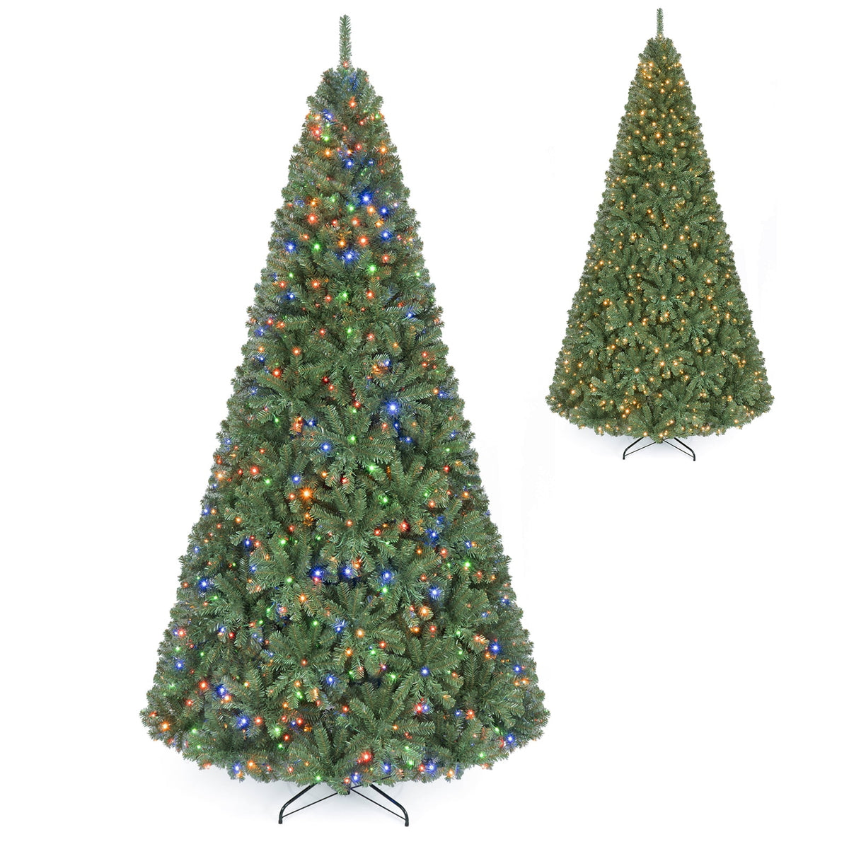 Costway 4 FT Pre-Lit Artificial Christmas Tree with 296 Dense Branch Tips, 100 LED Lights