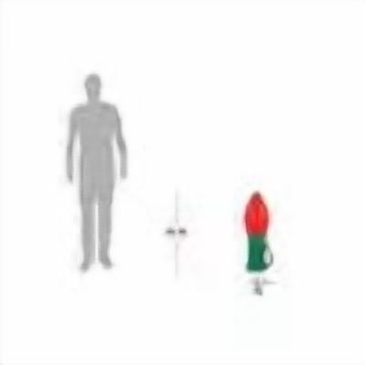 3 ft. Battery Operated LED Jumbo Red Bulb Holiday Yard Decoration