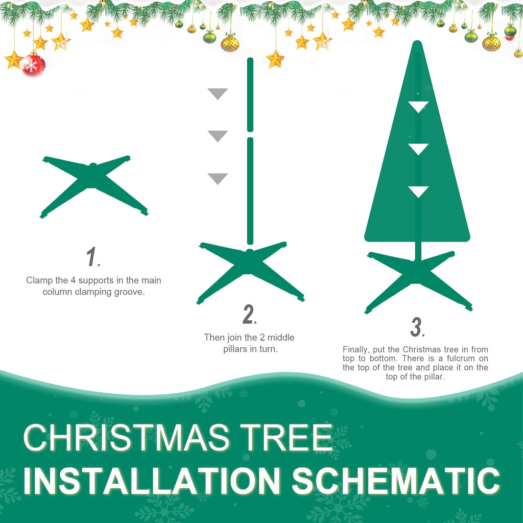 Makeatree 5ft Pre-lit Christmas Tree with 250 LED Lights, Aspen Fir, Layered & Sparse Design, Hinged Artificial Green Christmas Tree with PE&PVC Branch Tips, Fake Xmas Tree Indoor