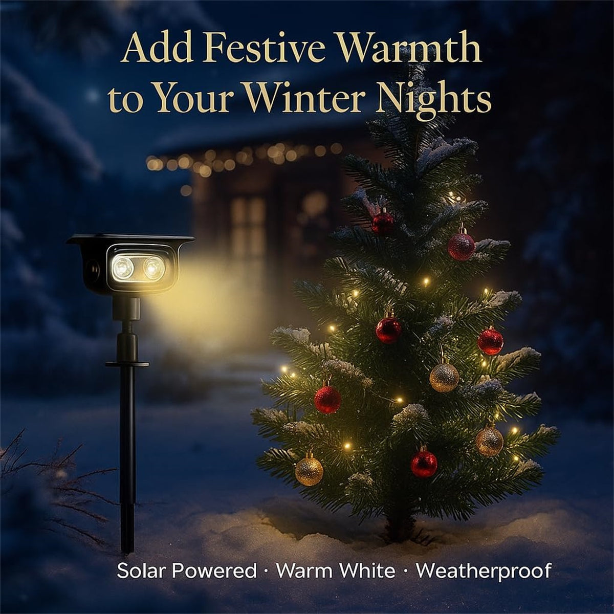 Indmird 1 pack Solar Path Lights, IP67 Waterproof for Garden Pathway Walkway Yard Lawn Decorative Landscape Lighting(Warm)