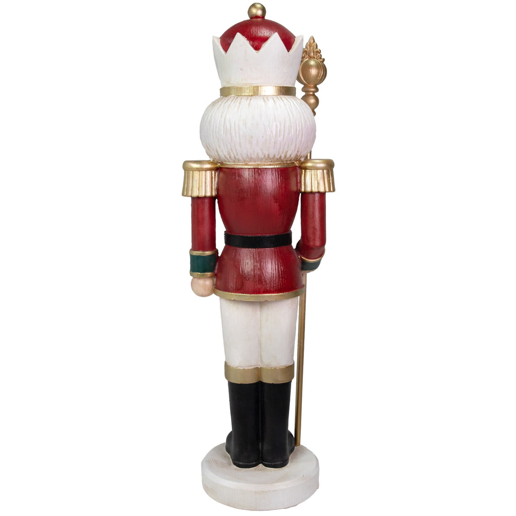 Sunnydaze Green Polyresin Gregor the Rustic Nutcracker Christmas Statue, 33"