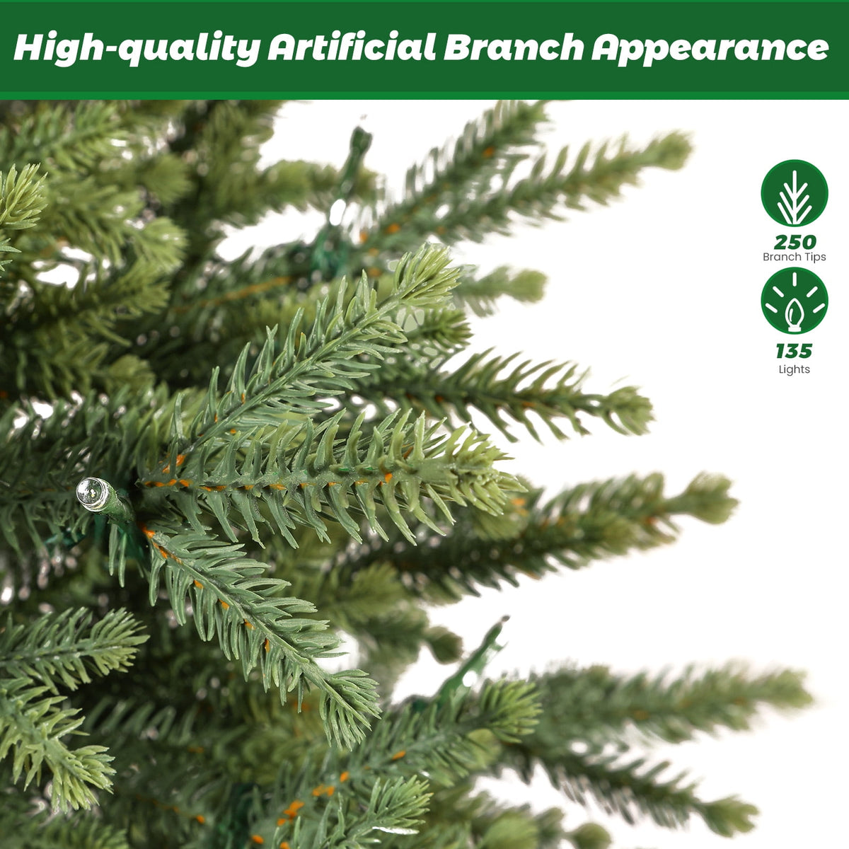 Lolsea 2ft Prelit Artificial Small Mini Christmas Tree with Color LED Lights, Remote Control and Timer, Perfect for Xmas Tabletop Decorations