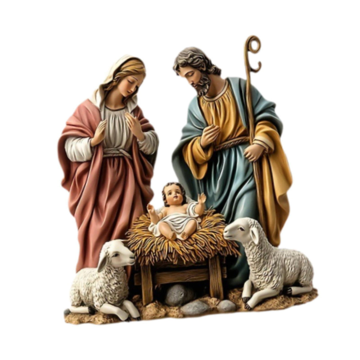 yotijay Christmas Nativity Scene Figurine Birth Ornament of Jesus Desktop Decor Nativity