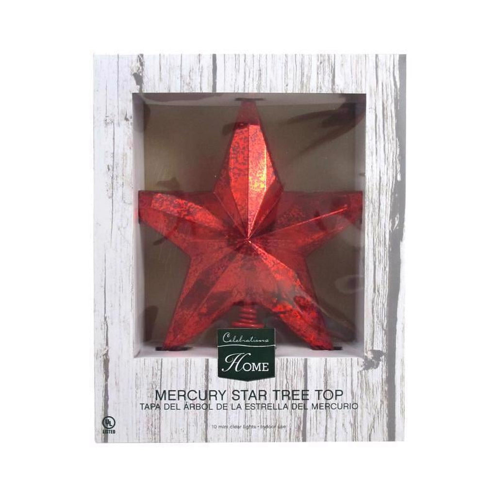 Celebrations 49056A-71 8.5 in. Christmas Star Tree Topper Assorted - pack of 6