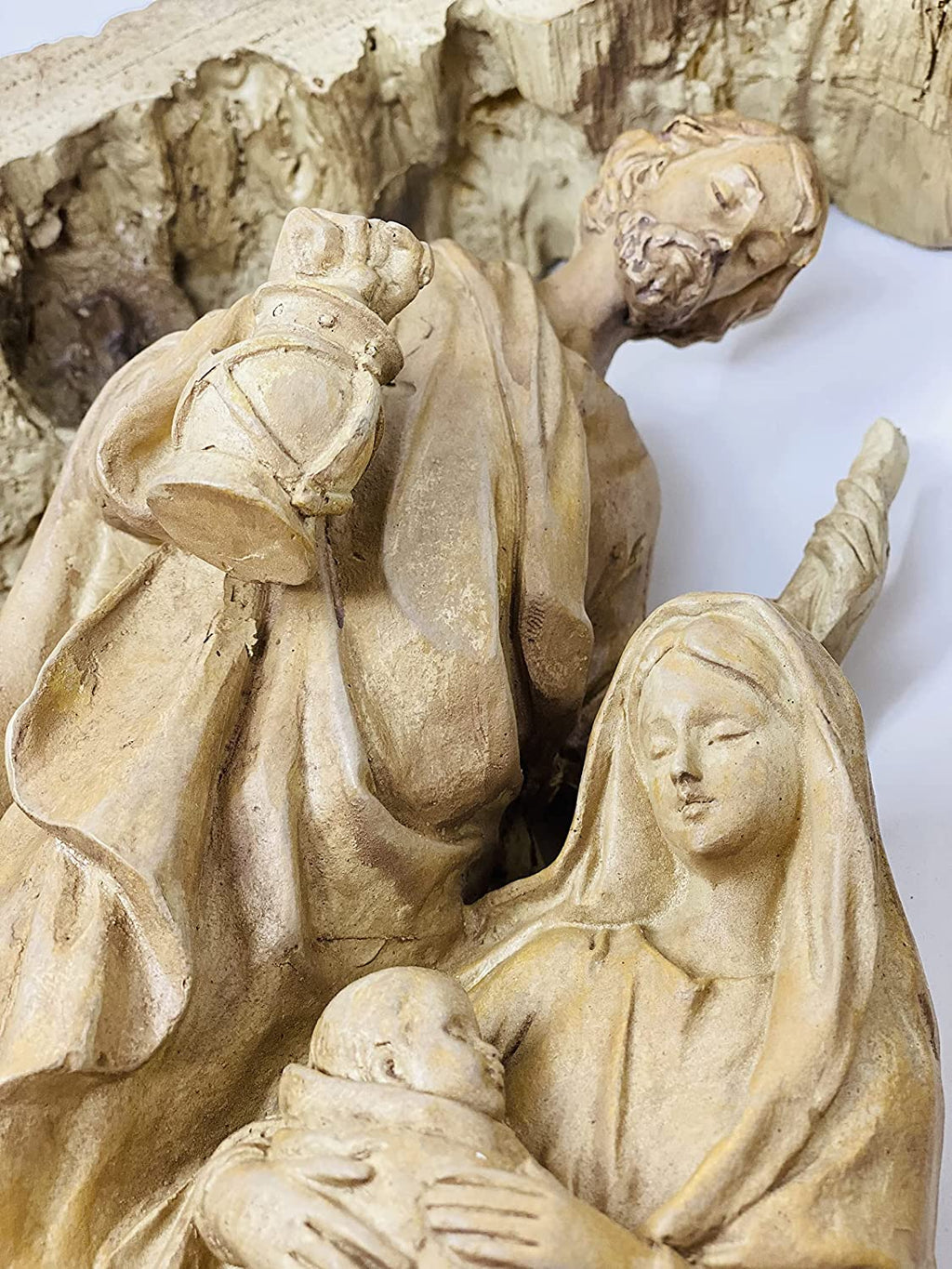 Burton & Burton Nativity Resin Holy Family Log