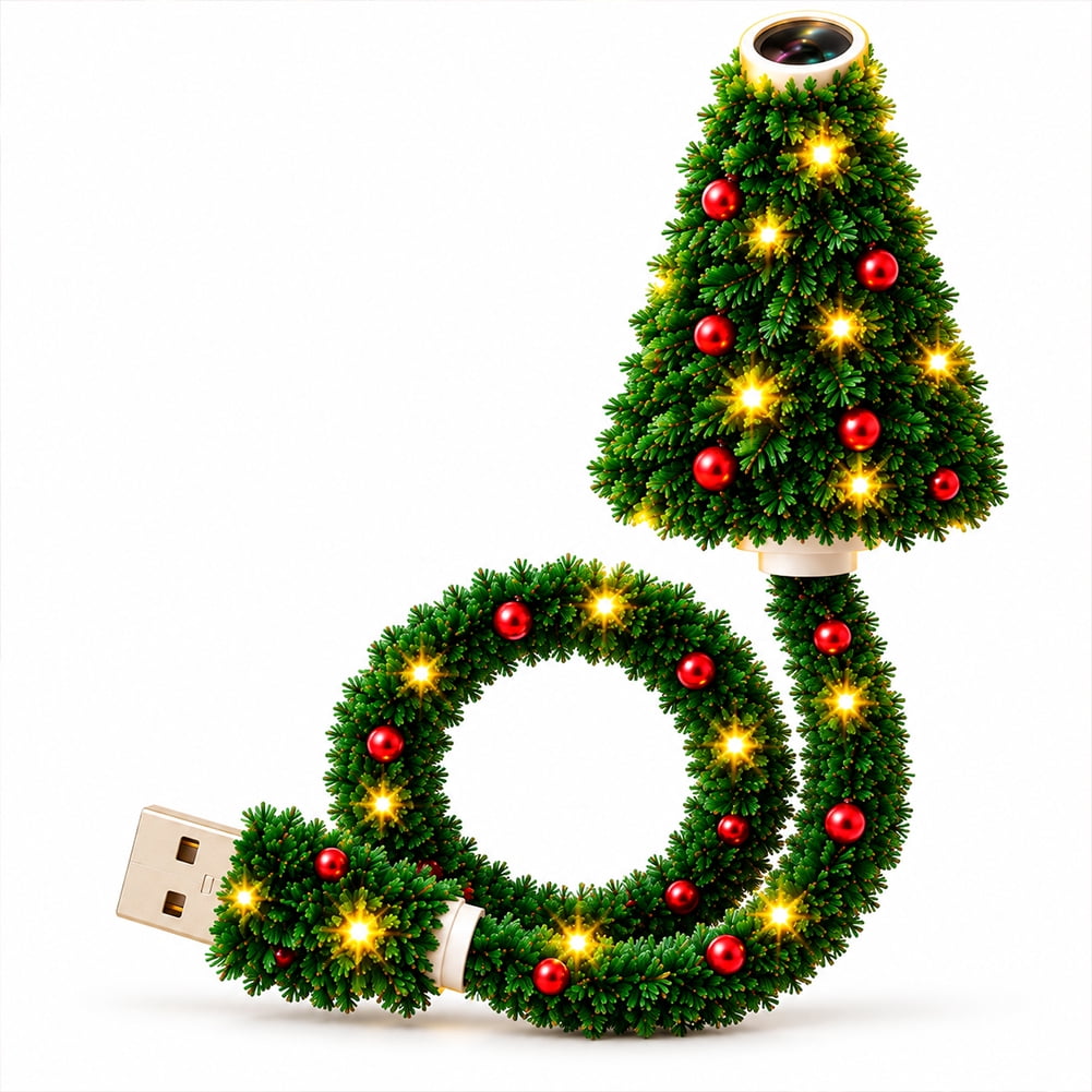 Christmas Projector Light Tree-Shaped, HD Plug Christmas Projector for Wall and Ceiling Decor, USB Indoor Christmas Light for Room, Party and Seasonal Displays