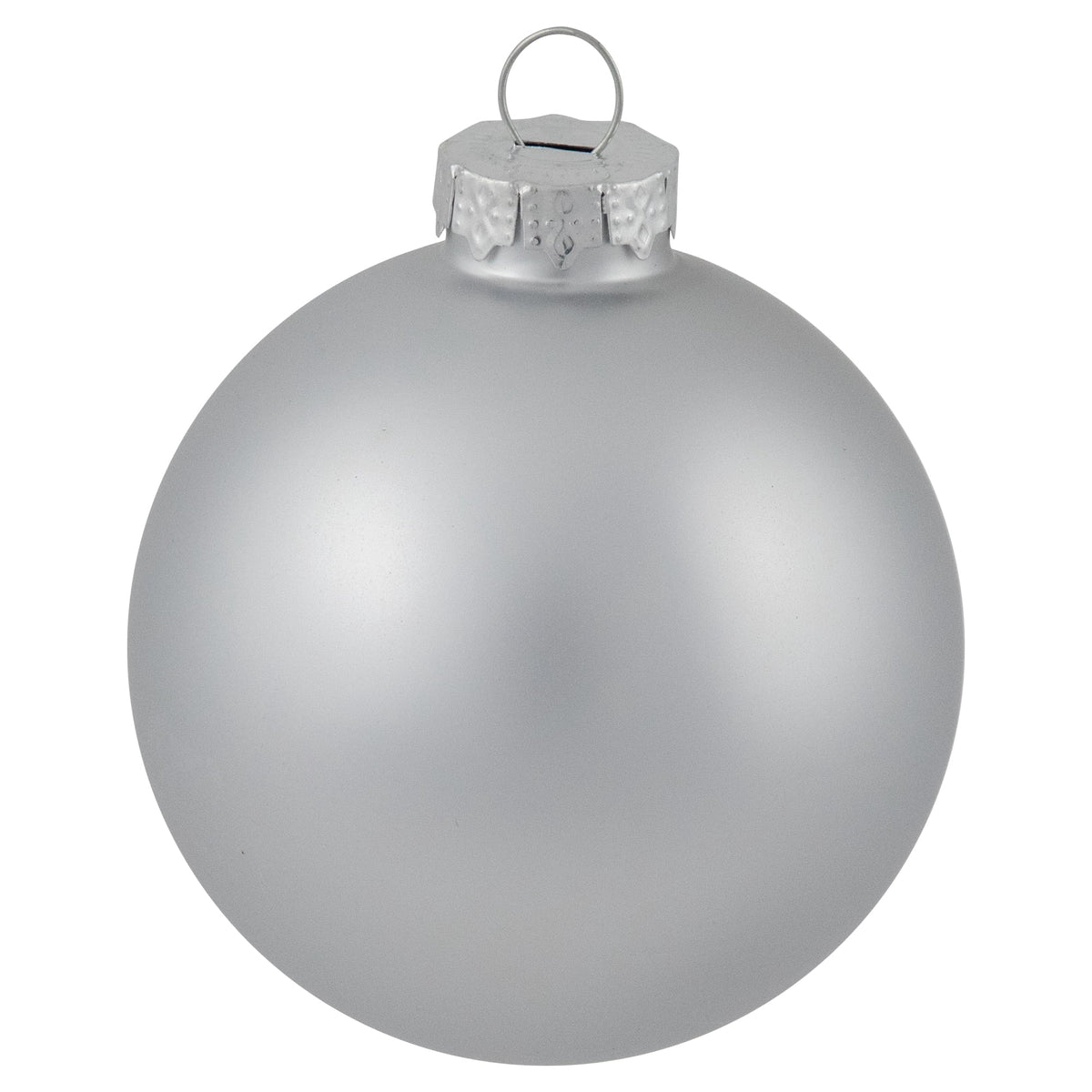 Northlight 2-Finish Christmas Glass Ball Ornaments - 4" & 3.25"- Silver - 72ct