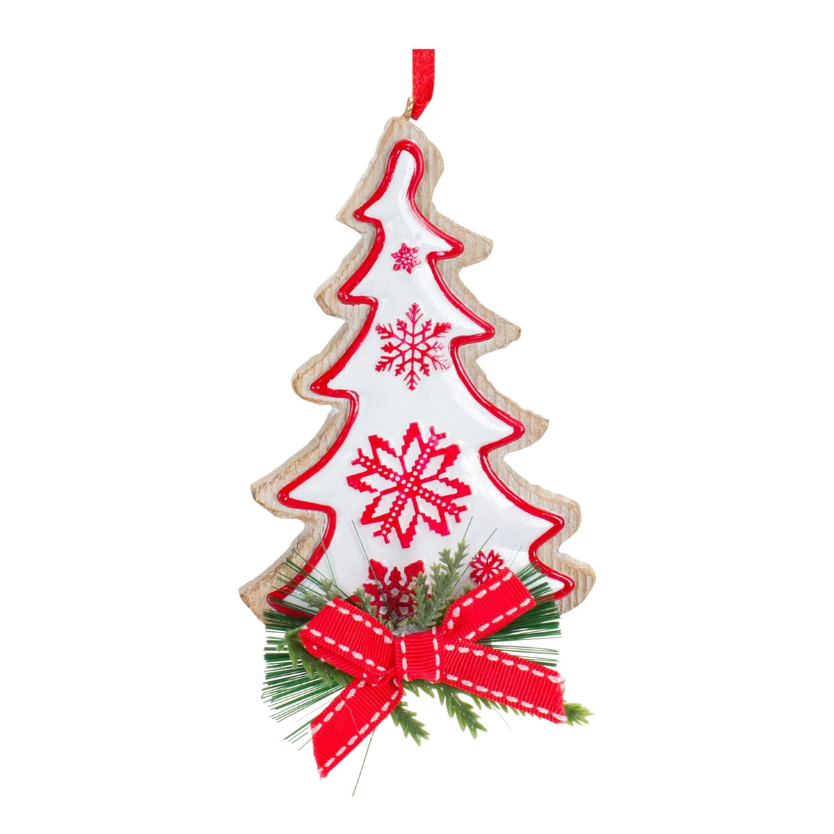 Melrose International Snowman/Tree/Deer Ornament (Set of 6) 4.25"H, 4.25"H 5.25"H Resin