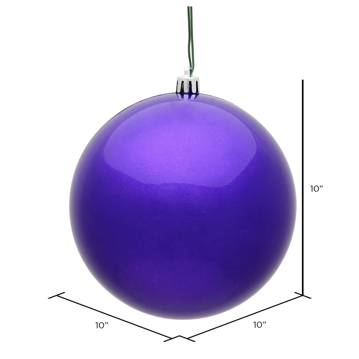 Vickerman 10" Sea Foam Candy Ball Ornament