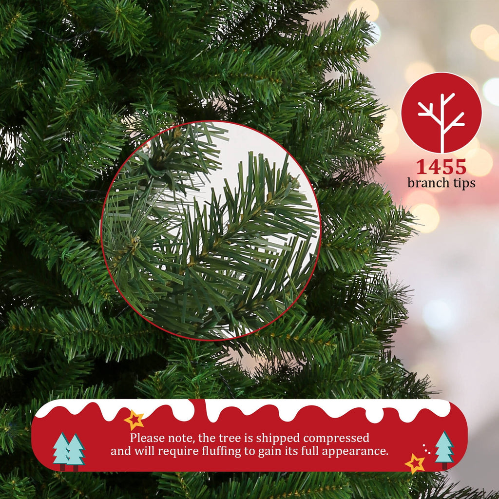 Funcid 6ft Pink Artificial Christmas Tree, Hinged Spruce Full Tree with 1477 Branch Tips, Foldable Metal Stand, New PVC Material, Xmas Tree for Indoor and Outdoor Decoration