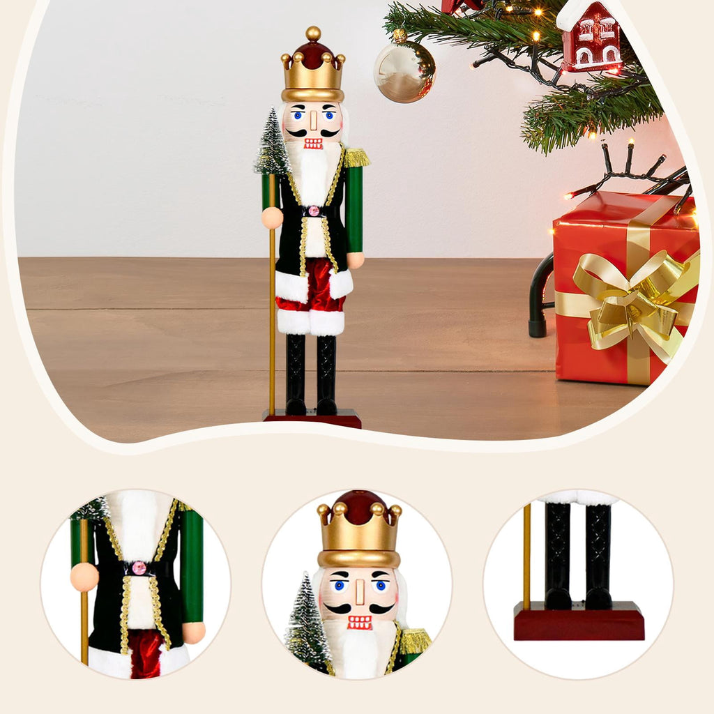 FVDPWYE Christmas Nutcracker Decor with Light Music Christmas Decor for Bedroom Home 58cmx16cmx13cm
