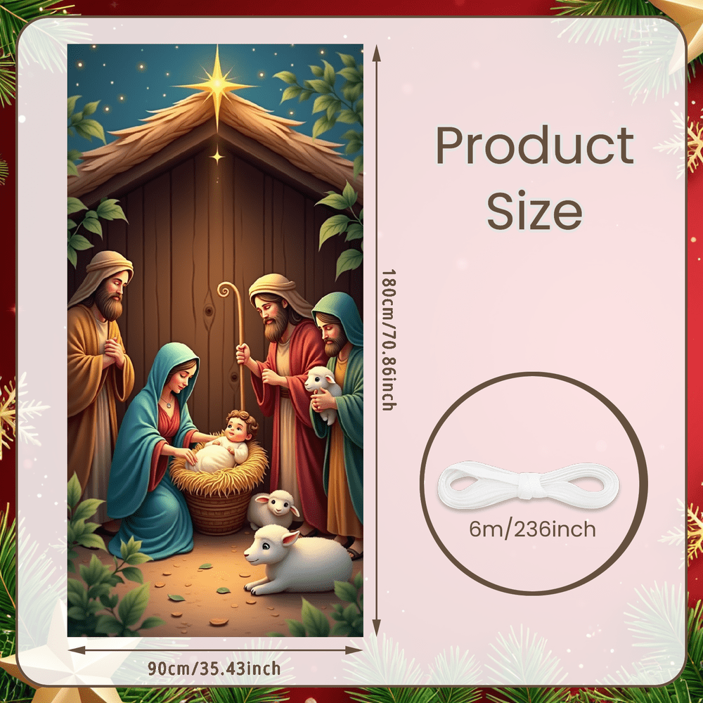 Religious Theme Nativity Scene Christmas Decoration Holy Family Manger Scene for Christmas Celebration Indoor Decoration Holiday Event