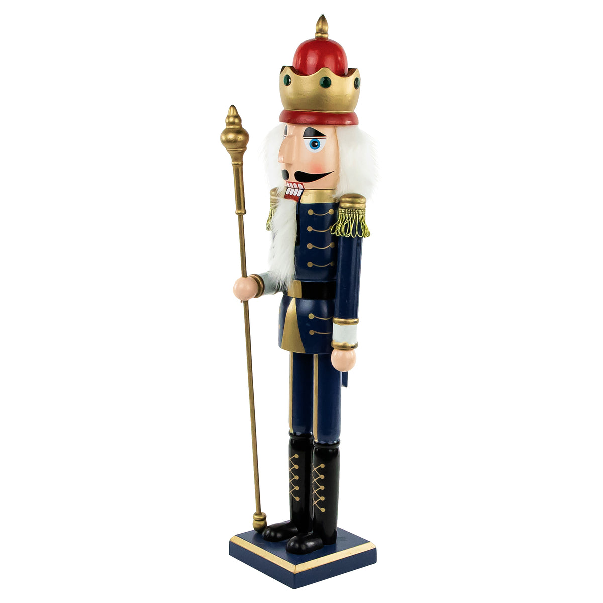 Northlight 24" Blue and Gold Christmas Nutcracker King with Scepter