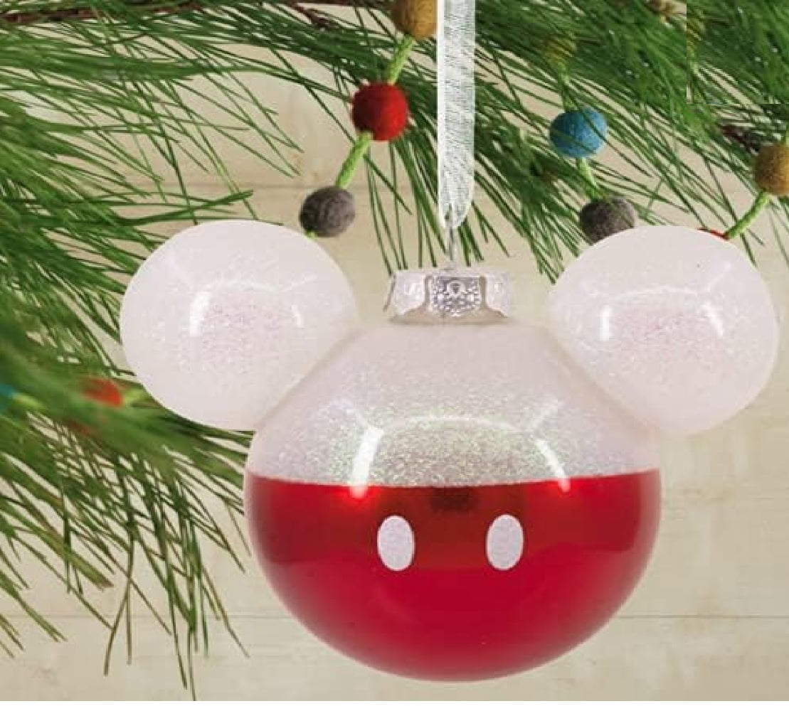 Hallmark Disney Mickey Mouse Icon Glass Ornaments Set of 4