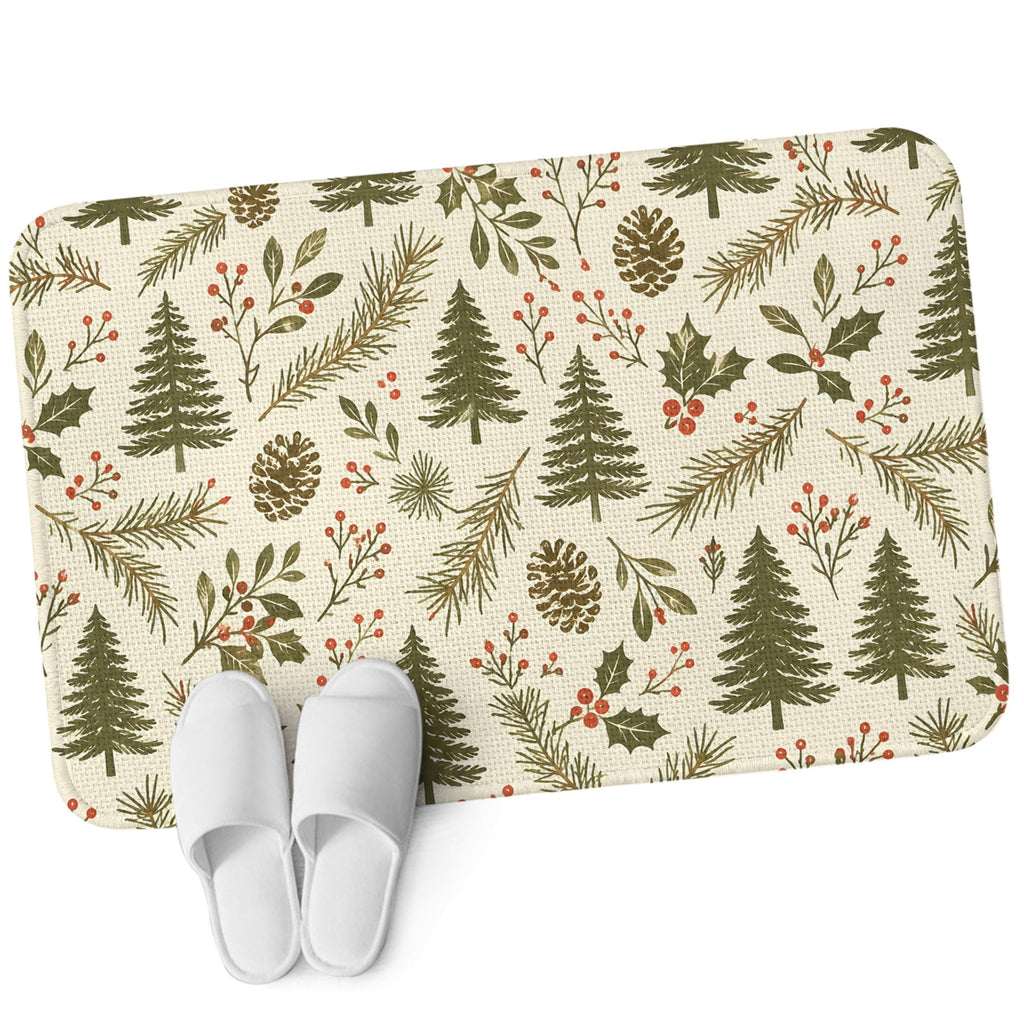 Red Truck Christmas Washable Area Rugs for Living Room Bedroom, Large Non Slip Indoor Floor Carpet Absorbent Xmas Tree Gnomes Navy Blue Snowflake Door Mat Rugs for Bathroom Entryway 63"x90.6"