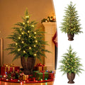 2.95 FT Premium Artificial Christmas Trees, Arbol de Navidad con luces Integradas, Artificial Christmas Tree Dense Needles, Pre-lit Christmas Trees with Lights for Holiday, Party(B)