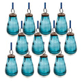 2" x 2" x 3.7" Luster Tear Drop Ornament, Glass Decorative Hanging Christmas Tree Ornaments for Holiday Party Decorations, Set of 12 as Pic