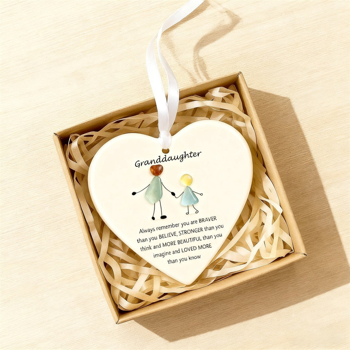 Lunxisen 1 Pcs Sea Glass Nativity: Jesus’ Birth Christmas Ornament,Coastal Inspired Sea Glass Nativity Ornament,Handmade Nativity Scene, with Shells and Starfish