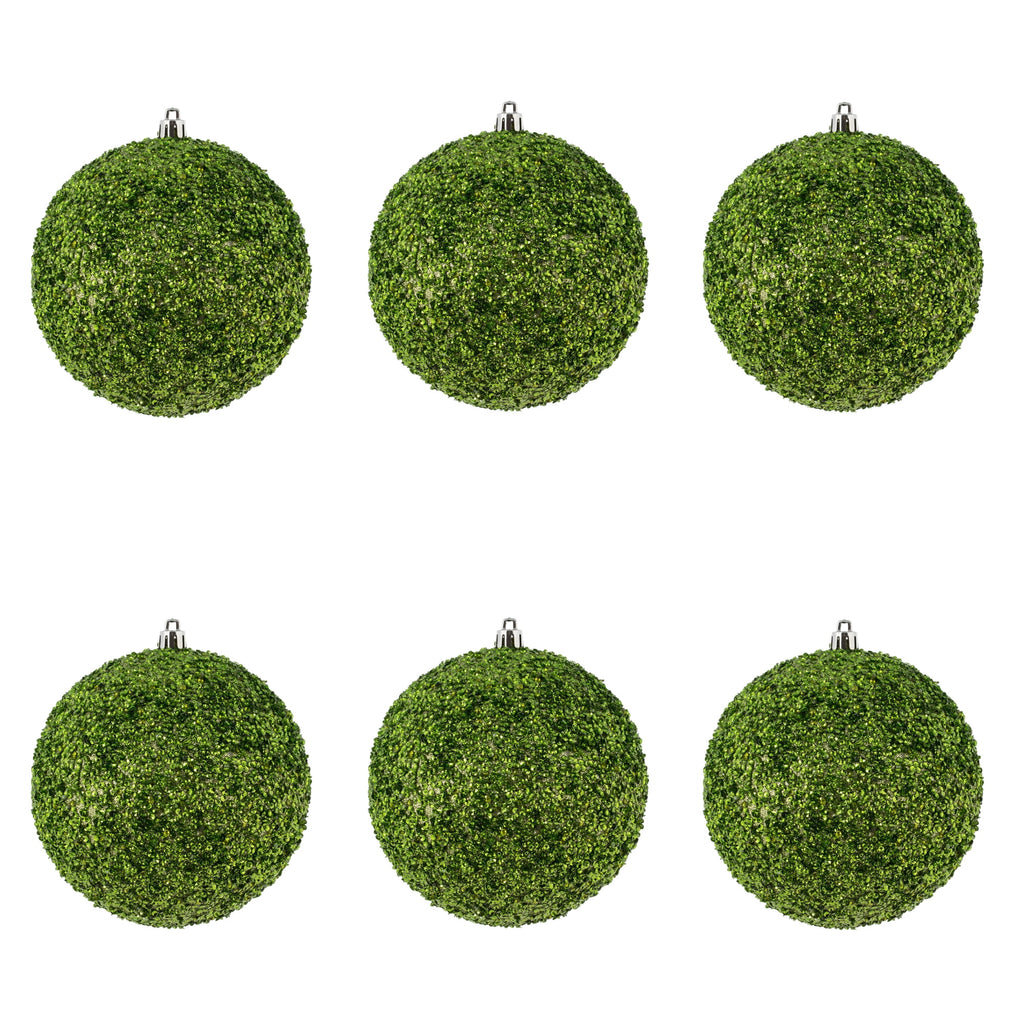 Vickerman 6" Turquoise Beaded Ball Ornament, 4 per Bag
