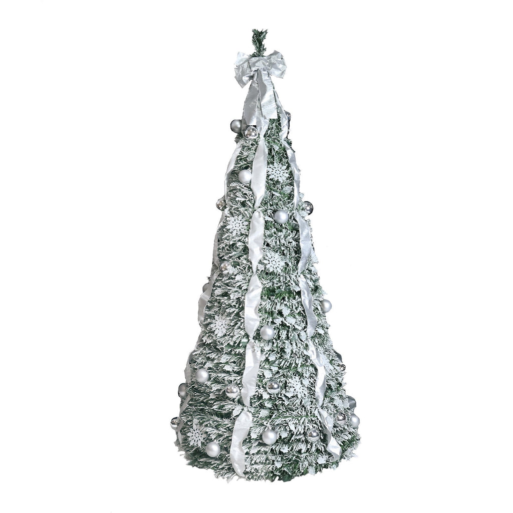 Makeatree 5ft Pre-lit Christmas Tree with 250 LED Lights, Aspen Fir, Layered & Sparse Design, Hinged Artificial Green Christmas Tree with PE&PVC Branch Tips, Fake Xmas Tree Indoor