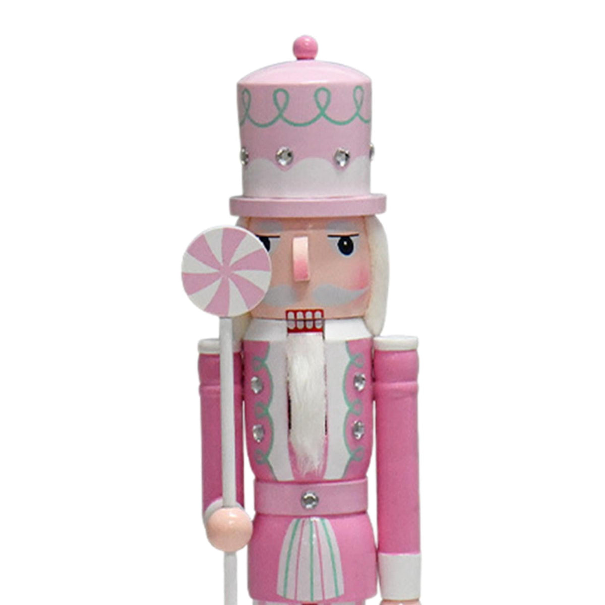 QSTDGVPW Nutcracker Figurine Christmas Decorations Desk Ornament Crafts Table Centerpiece Pink