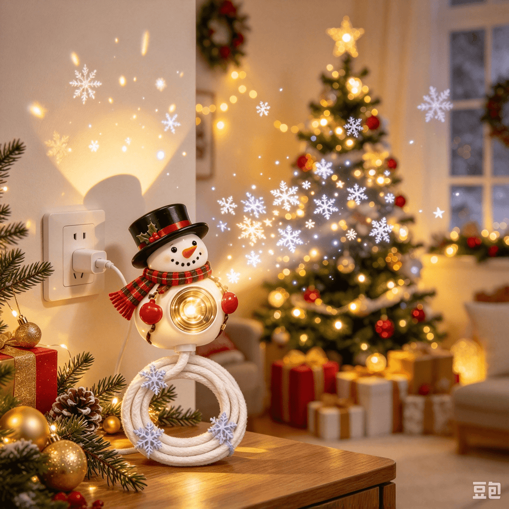 Christmas Projector Light Tree-Shaped, HD Plug Christmas Projector for Wall and Ceiling Decor, USB Indoor Christmas Light for Room, Party and Seasonal Displays