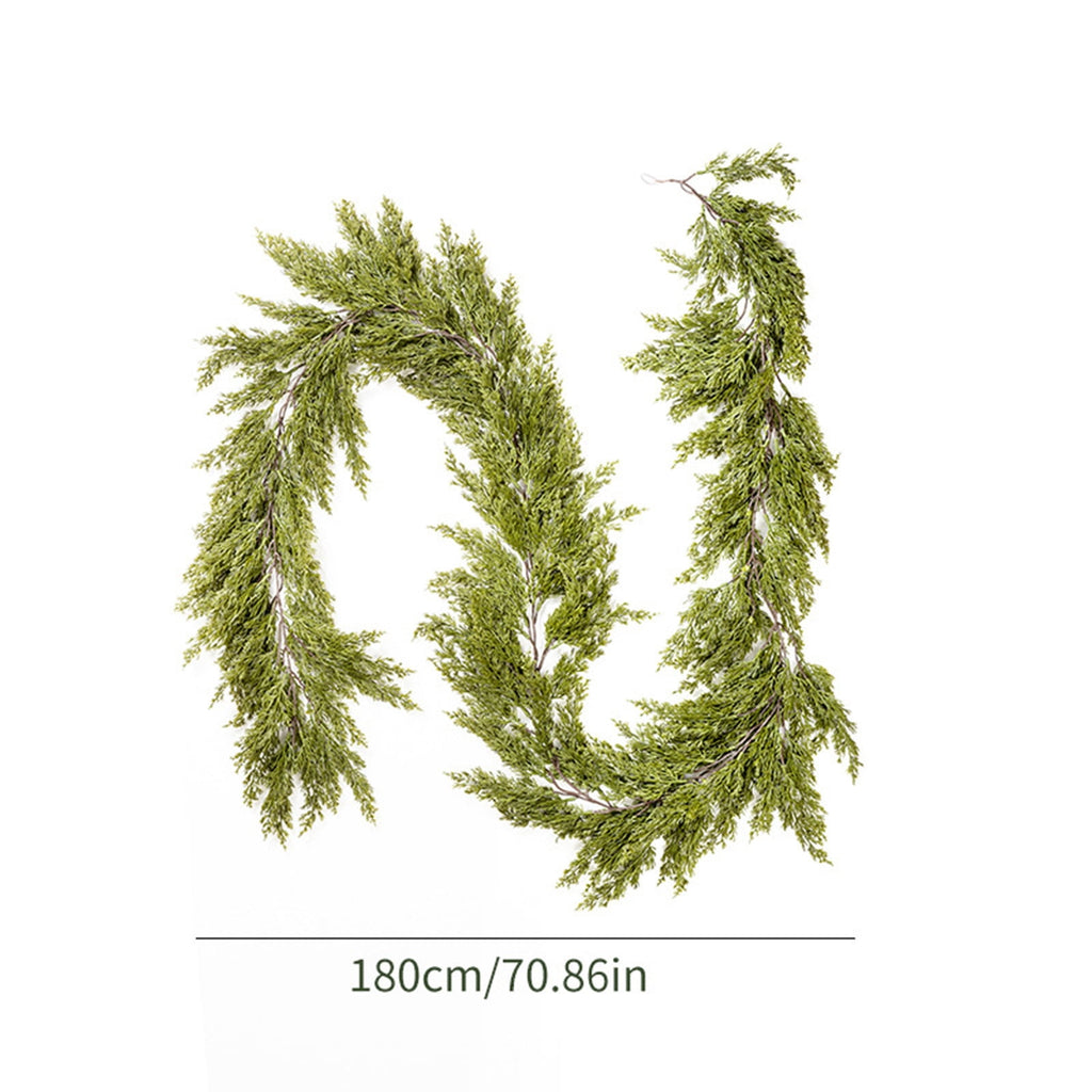 RBCKVXZ 5 FT Christmas Garland Thick and Realistic Artificial Cedar Garland Green Faux Needles Garland for Christmas Winter Home Mantel Fireplace Holiday Party Decorations