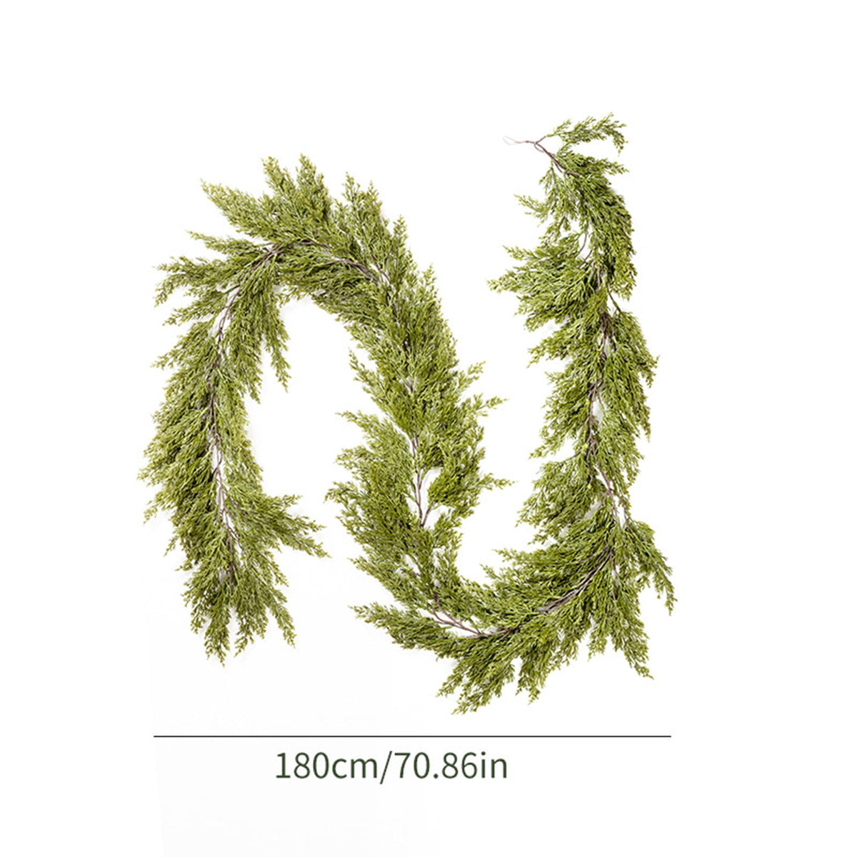 RBCKVXZ 5 FT Christmas Garland Thick and Realistic Artificial Cedar Garland Green Faux Needles Garland for Christmas Winter Home Mantel Fireplace Holiday Party Decorations
