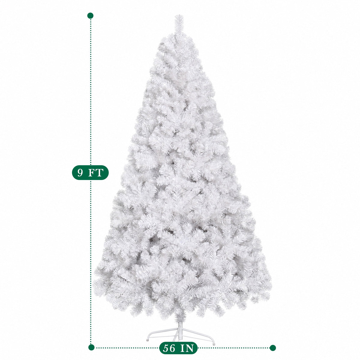 Yexmas Pre-Lit Artificial Christmas Tree,6ft White Christmas Tree with 300 Warm White & Multicolor Lights,Xmas Tree for Home, Holiday Party Decorations