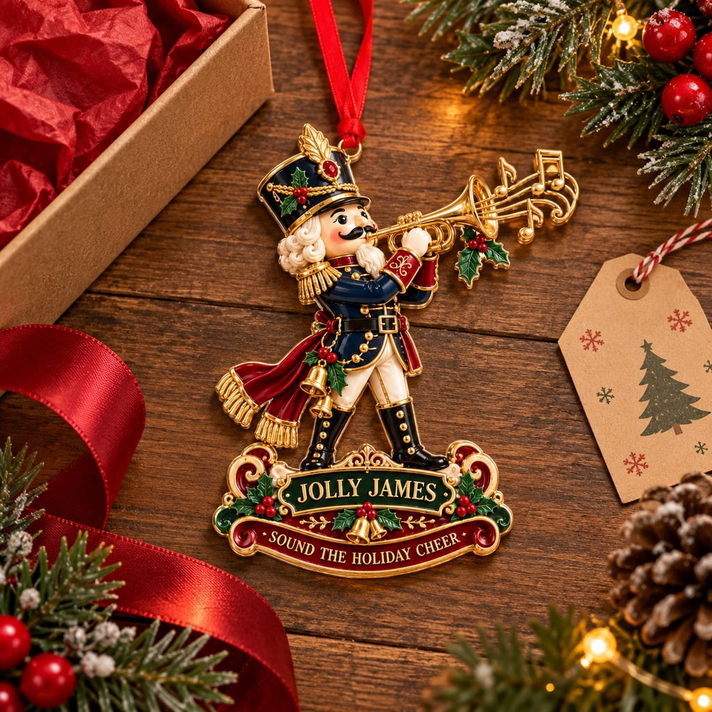 Personalized Christmas Ornament Nutcracker Trumpeter