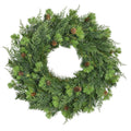 Sonoma Cypress with Pinecones Artificial Christmas Wreath, Green, 24", by Holiday Time