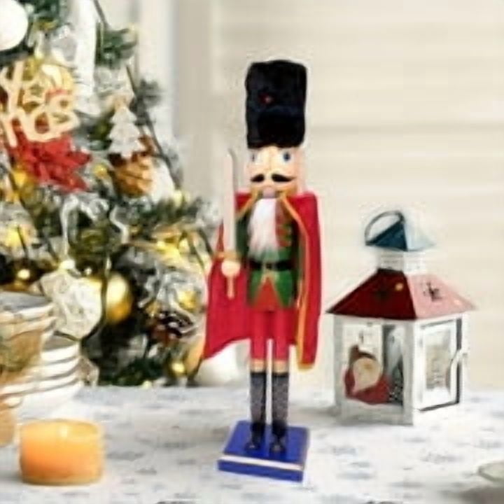 24Inch Wooden Soldier Nutcracker Christmas Decor - Festive Christmas Nutcracker Gift, Winter Indoor Decoration for Table, Desktop & Fireplace