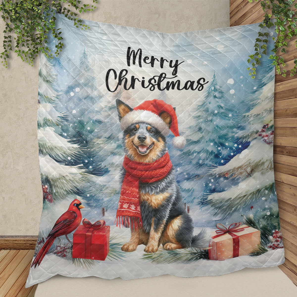 Merry Christmas French Bulldog Enjoys Woofmas Winter Xmas Holiday Quilt Bedding Set Dog Lover Gifts 1 Blanket Bed Cover 2 Pillowcases - 02022