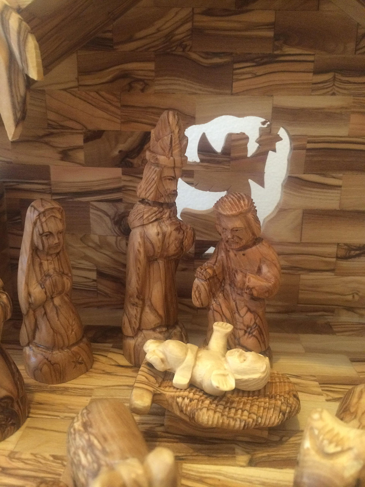 Olive Wood Nativity Set with 12 pieces