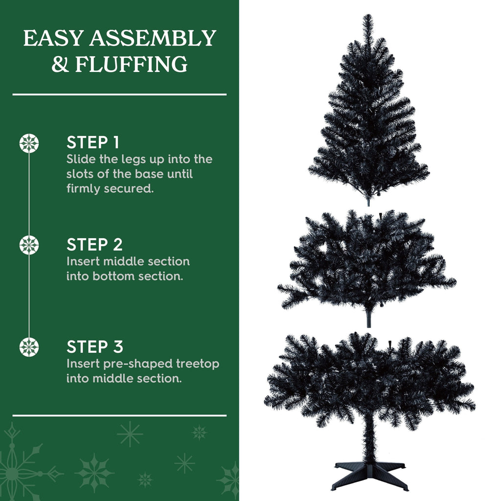 6.5' Pre-Lit Madison Pine Green Artificial Christmas Tree with Color-Changing LED Lights and Stand, by Holiday Time
