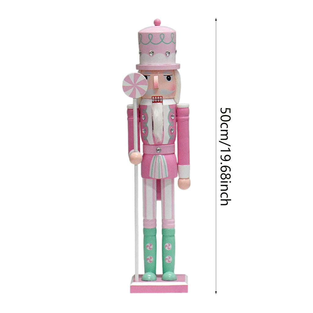 QSTDGVPW Nutcracker Figurine Christmas Decorations Desk Ornament Crafts Table Centerpiece Pink
