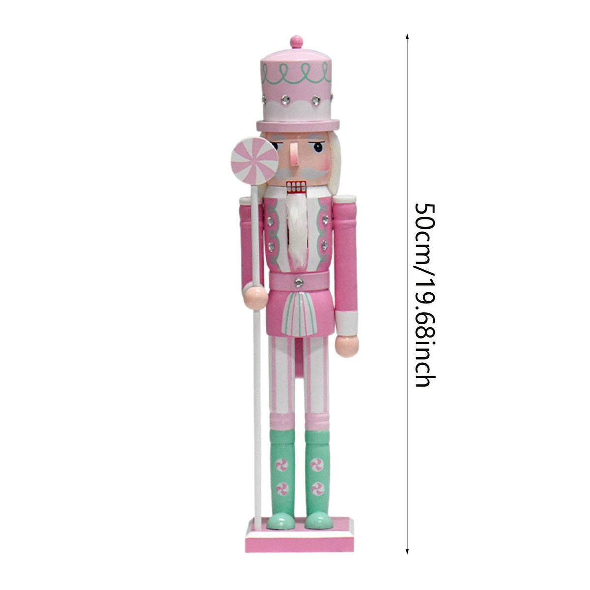 QSTDGVPW Nutcracker Figurine Christmas Decorations Desk Ornament Crafts Table Centerpiece Pink