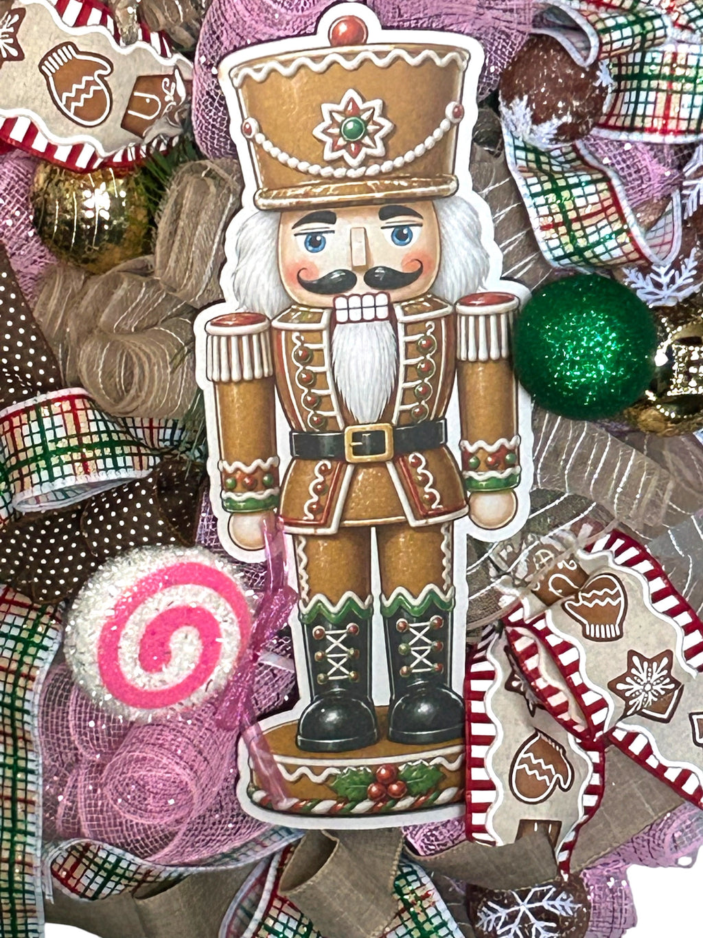 Nutcracker Gingerbread Swag, Christmas Wreath, Nutcracker Christmas, Christmas Decor