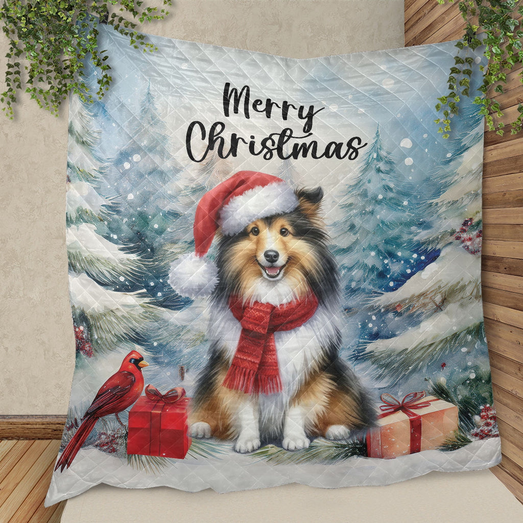 Merry Christmas French Bulldog Enjoys Woofmas Winter Xmas Holiday Quilt Bedding Set Dog Lover Gifts 1 Blanket Bed Cover 2 Pillowcases - 02022