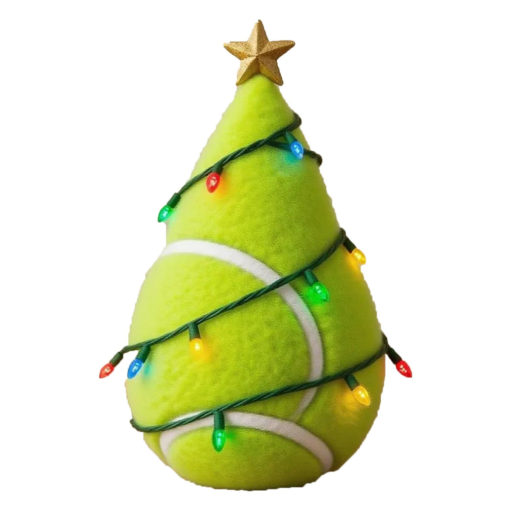 Football Theme Mini Christmas Trees with Lights, Tabletop Small Christmas Tree Ornaments Lighted, Xmas Tree with LED Lights for Desk Table Top Party Festival Sports Theme Decorations