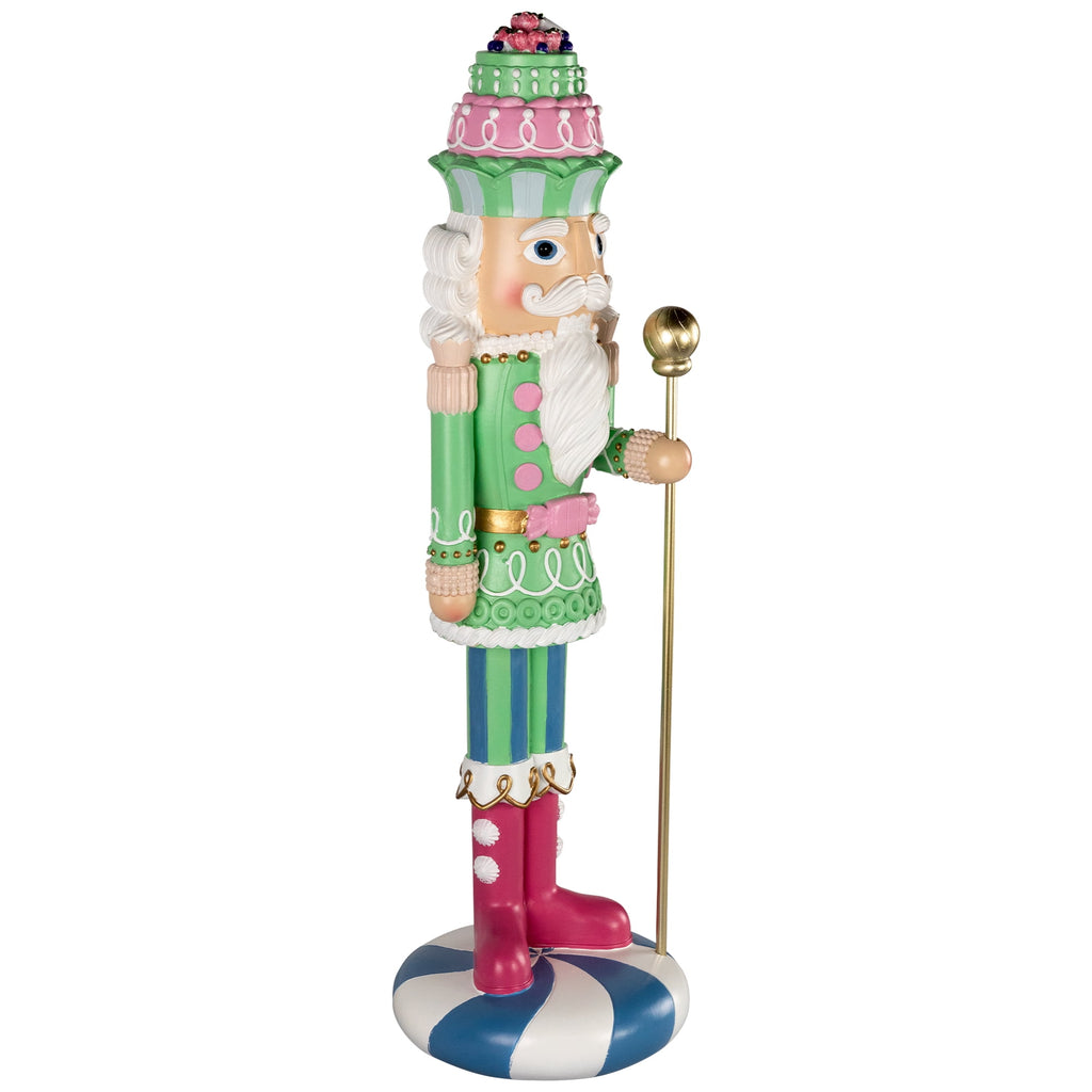 Northlight Pastel Christmas Candy Nutcracker King - 21.75" - Green