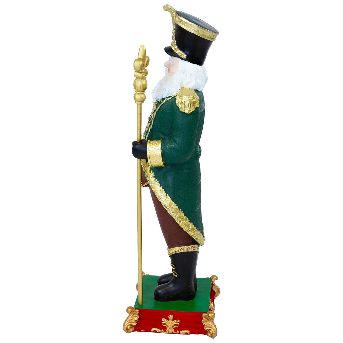 Sunnydaze Green Polyresin Guardian of the North Pole Nutcracker Christmas Statue, 37"