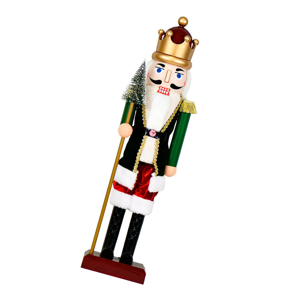 FVDPWYE Christmas Nutcracker Decor with Light Music Christmas Decor for Bedroom Home 58cmx16cmx13cm
