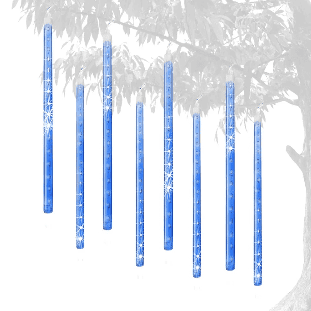 Upgraded Meteor Shower Rain Lights - 19.68 Inch, 10 Tubes, 540 LED Falling Rain Drop Christmas Light, Waterproof Cascading Lights for Holiday Party Wedding Christmas Tree Decoration (White)